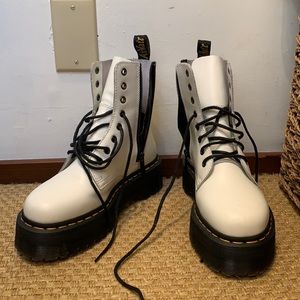 White platform dr martens